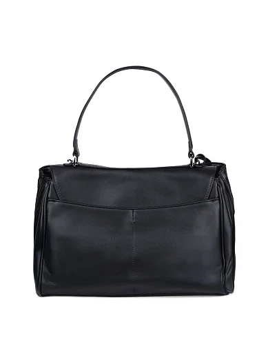 Женская сумка кожаная черная - фото 4 - Miraton