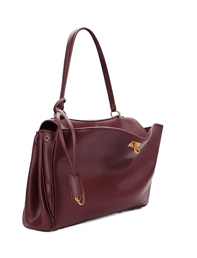 Жіноча сумка тоут шкіряна бордова(L329-2) - фото 2 - Miraton