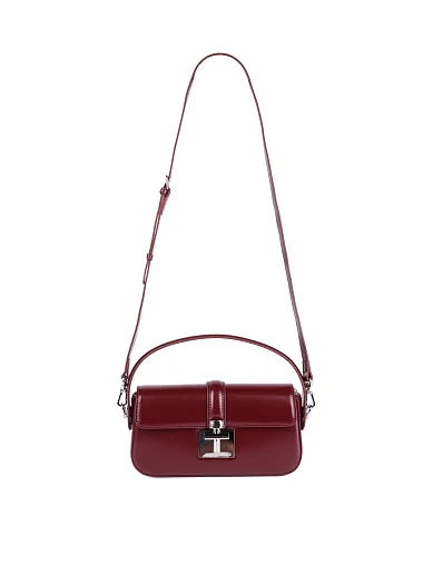 Жіноча сумка через плече MIRATON шкіряна бордова(2105) - фото 6 - Miraton
