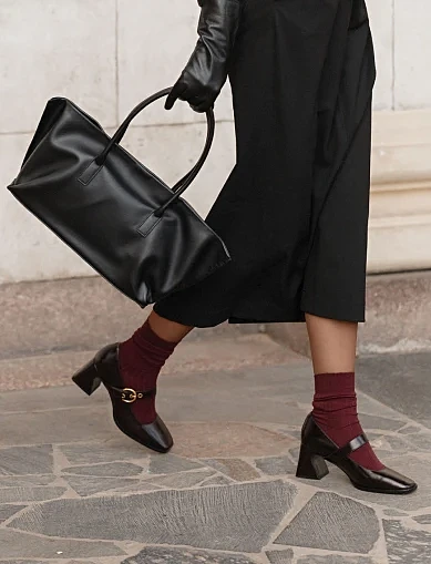 Жіноча сумка шкіряна чорна(3025) - фото 10 - Miraton