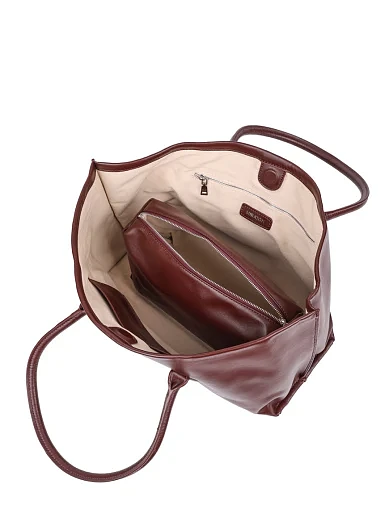 Женская сумка кожаная коричневая - фото 5 - Miraton