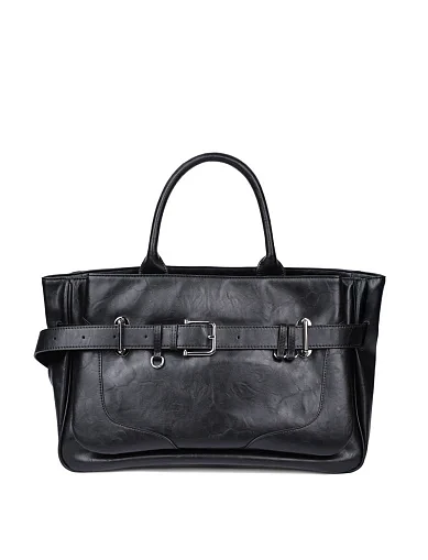 Женская сумка кожаная черная - фото 1 - Miraton