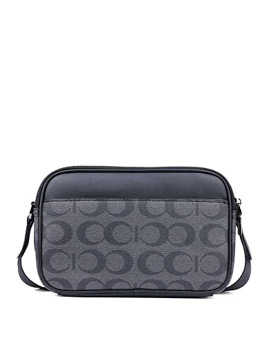 Мужская сумка кросс-боди кожаная черная - фото 3 - Miraton