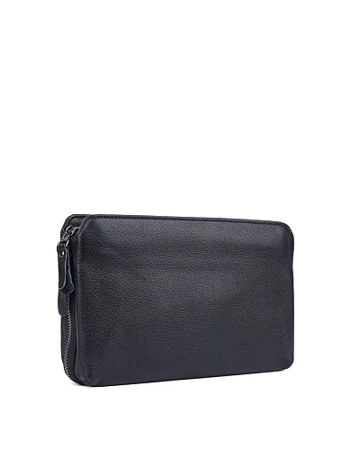 Чоловіча сумка через плече шкіряна чорна (2302-2) - фото 2 - Miraton