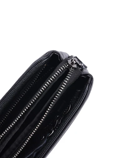 Чоловіча сумка через плече шкіряна чорна (2302-2) - фото 5 - Miraton