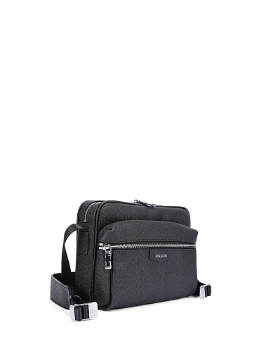 Мужская сумка кросс-боди кожаная синяя - фото 2 - Miraton