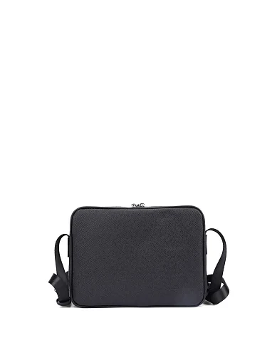 Мужская сумка кросс-боди кожаная синяя - фото 3 - Miraton