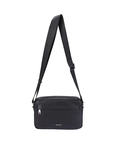 Мужская сумка кросс-боди кожаная синяя - фото 7 - Miraton