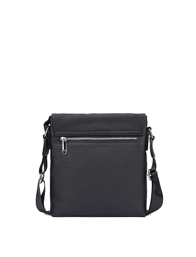 Мужская сумка мессенджер кожаная черная - фото 3 - Miraton