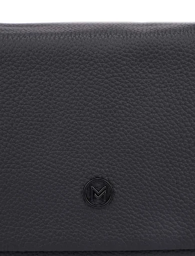 Мужская сумка мессенджер кожаная черная - фото 4 - Miraton