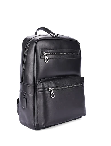 Чоловічий рюкзак шкіряний чорний (111/9709) - фото 1 - Miraton