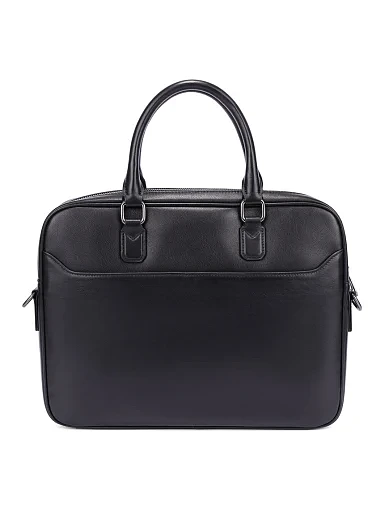 Мужской портфель кожаный черный - фото 3 - Miraton