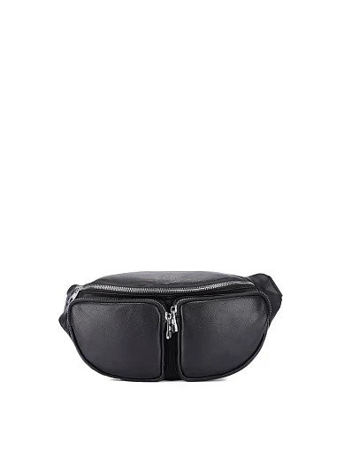 Мужская сумка кожаная черная - фото 1 - Miraton