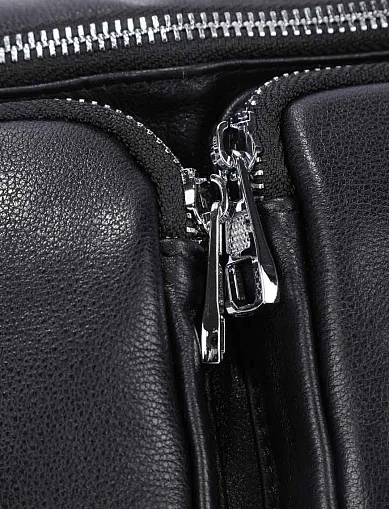 Мужская сумка кожаная черная - фото 4 - Miraton