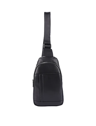 Чоловіча сумка шкіряна чорна (6537) - фото 6 - Miraton