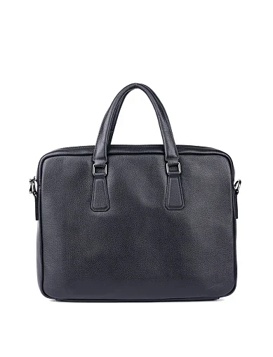 Мужской портфель кожаный черный - фото 1 - Miraton