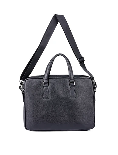 Мужской портфель кожаный черный - фото 4 - Miraton