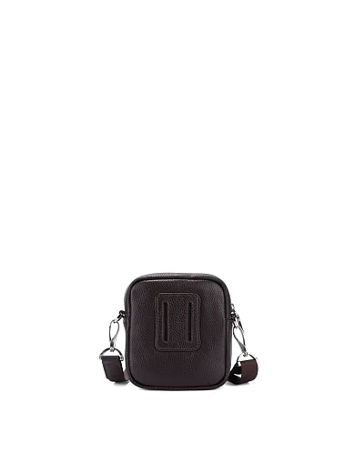 Чоловіча сумка крос-боді шкіряна коричнева (805-L) - фото 3 - Miraton