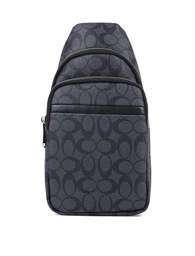 Чоловіча сумка з екошкіри чорна (118) - фото 1 - Miraton