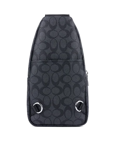 Чоловіча сумка з екошкіри чорна (118) - фото 3 - Miraton