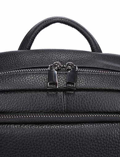 Чоловічий рюкзак шкіряний чорний (30029-3) - фото 4 - Miraton