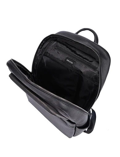 Чоловічий рюкзак шкіряний чорний (30029-3) - фото 5 - Miraton