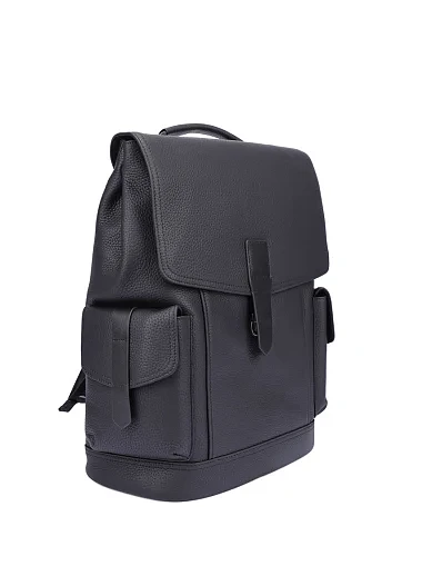 Мужской рюкзак кожаный черный - фото 3 - Miraton