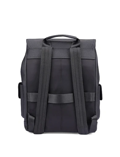 Мужской рюкзак кожаный черный - фото 4 - Miraton