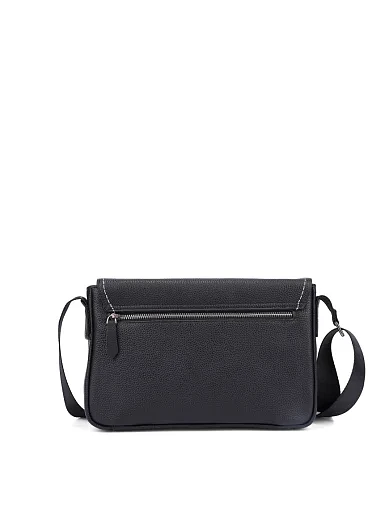 Чоловіча сумка крос-боді шкіряна чорна (88357-2) - фото 3 - Miraton