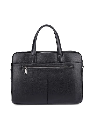 Мужской портфель кожаный черный - фото 3 - Miraton