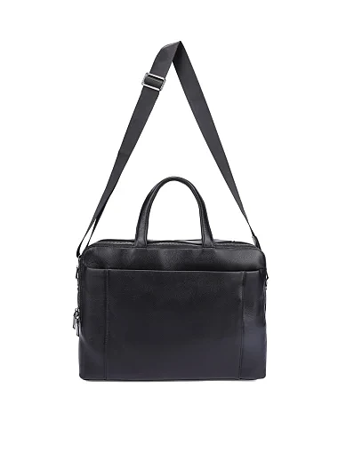 Мужской портфель кожаный черный - фото 6 - Miraton