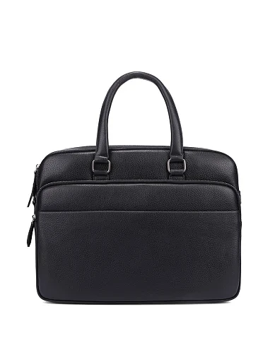 Мужской портфель кожаный черный - фото 1 - Miraton