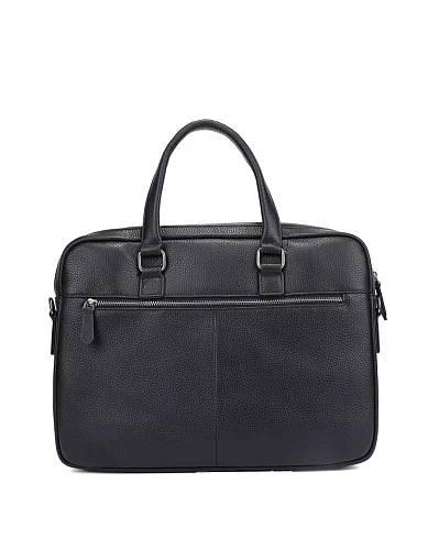 Мужской портфель кожаный черный - фото 3 - Miraton