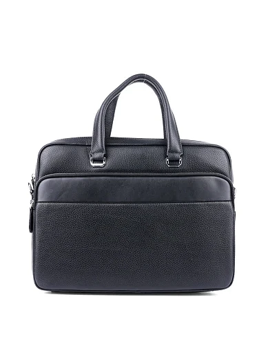 Мужской портфель кожаный черный - фото 1 - Miraton