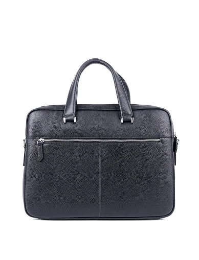 Мужской портфель кожаный черный - фото 3 - Miraton