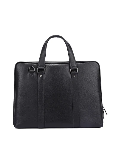 Чоловічий портфель шкіряний чорний (9787-5) - фото 3 - Miraton