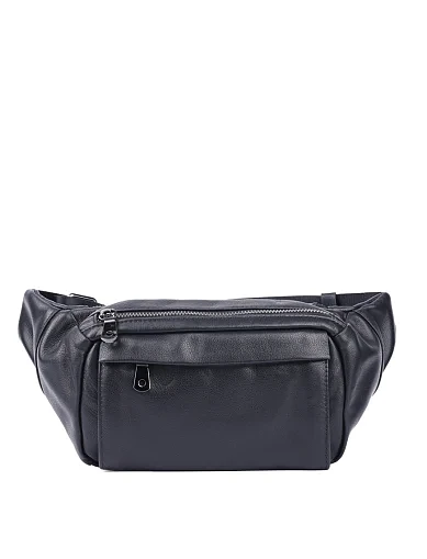 Мужская сумка кожаная черная - фото 1 - Miraton