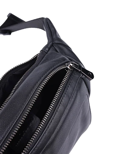 Мужская сумка кожаная черная - фото 5 - Miraton