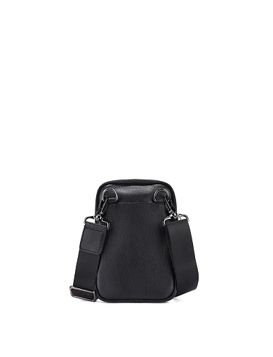 Чоловіча сумка крос-боді шкіряна чорна (YD085 FW25-26) - фото 3 - Miraton