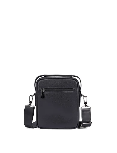 Чоловіча сумка крос-боді шкіряна чорна (YD6005) - фото 3 - Miraton