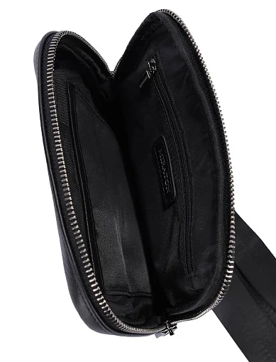 Чоловіча сумка крос-боді шкіряна чорна (YD6063) - фото 5 - Miraton