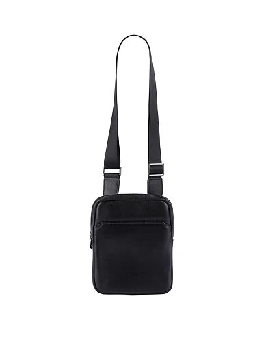 Чоловіча сумка крос-боді шкіряна чорна (YD6063) - фото 6 - Miraton