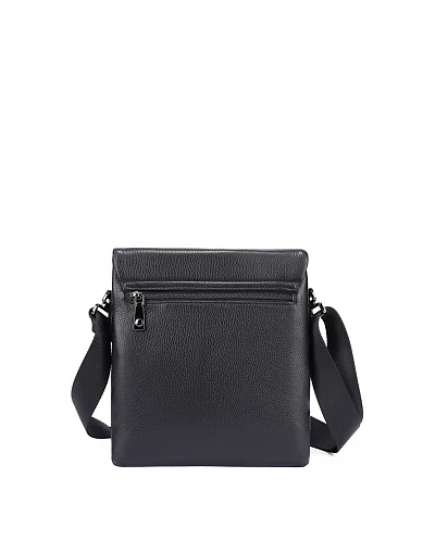 Мужская сумка мессенджер кожаная черная - фото 3 - Miraton