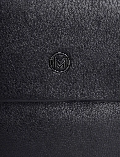 Мужская сумка мессенджер кожаная черная - фото 4 - Miraton