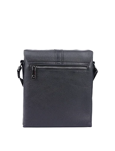 Мужская сумка мессенджер кожаная черная - фото 3 - Miraton