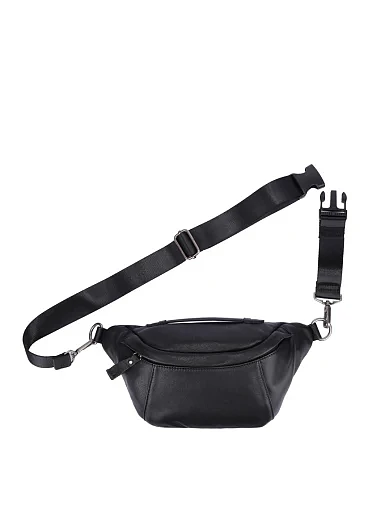 Чоловіча сумка шкіряна чорна (5622) - фото 6 - Miraton