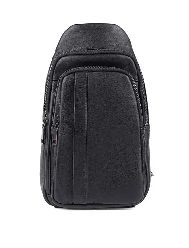 Мужская сумка кожаная черная - фото 1 - Miraton