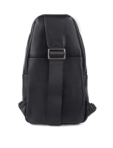 Мужская сумка кожаная черная - фото 3 - Miraton