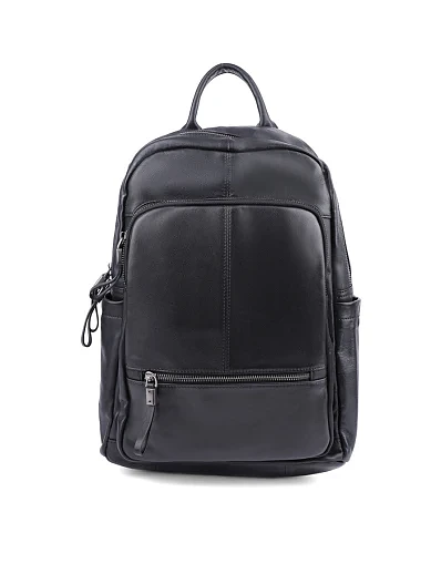 Чоловічий рюкзак шкіряний чорний (8125) - фото 1 - Miraton