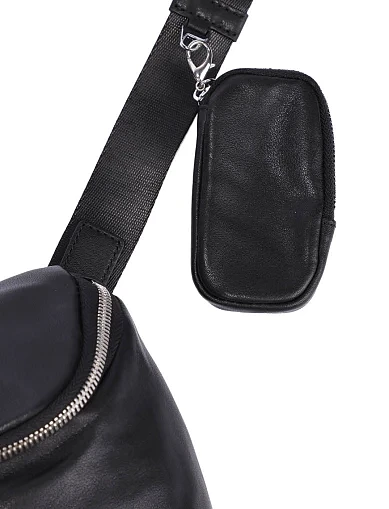 Чоловіча сумка через плече шкіряна чорна (8653) - фото 5 - Miraton